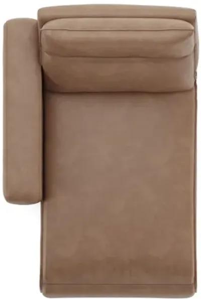 ModularTwo Brown Dual Power Reclining Left Arm Facing Chaise