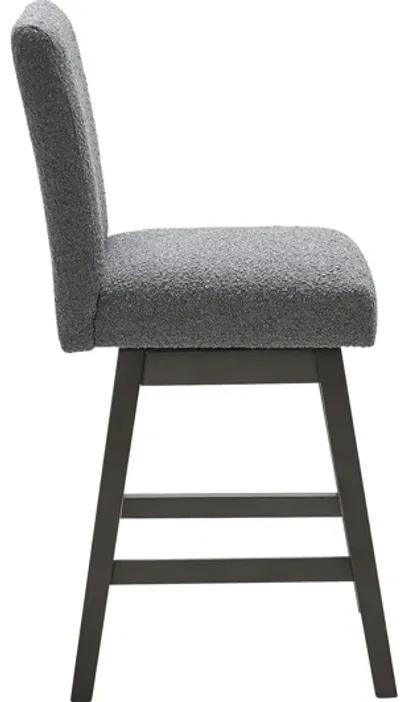 Emmy Grey Swivel Counter Stool