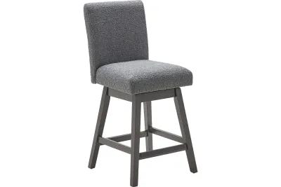 Emmy Grey Swivel Counter Stool