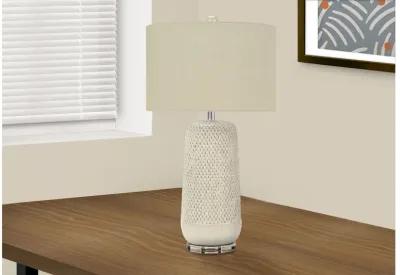 Cream Textured Ceramic Table Lamp