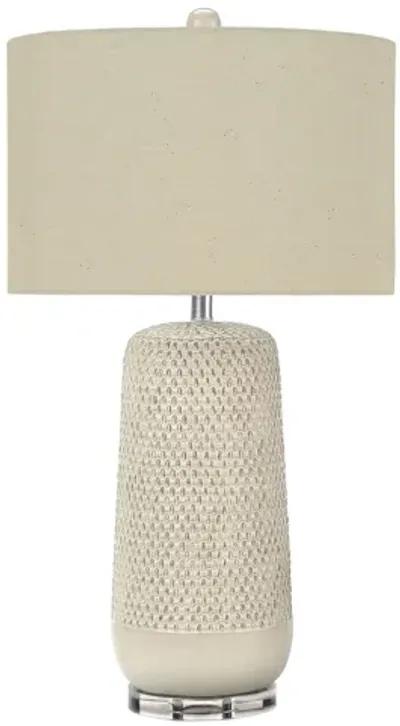 Cream Textured Ceramic Table Lamp