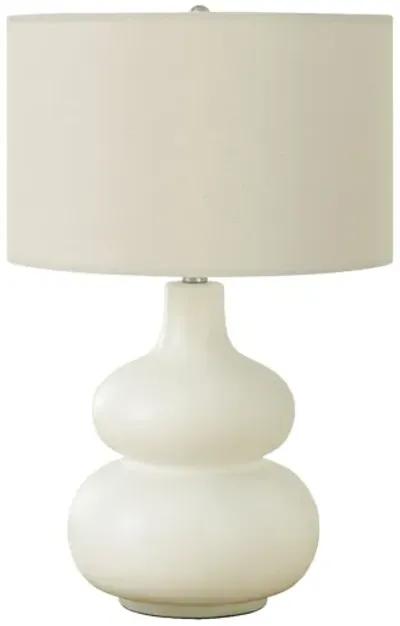 Cream Curved Ceramic Table Lamp