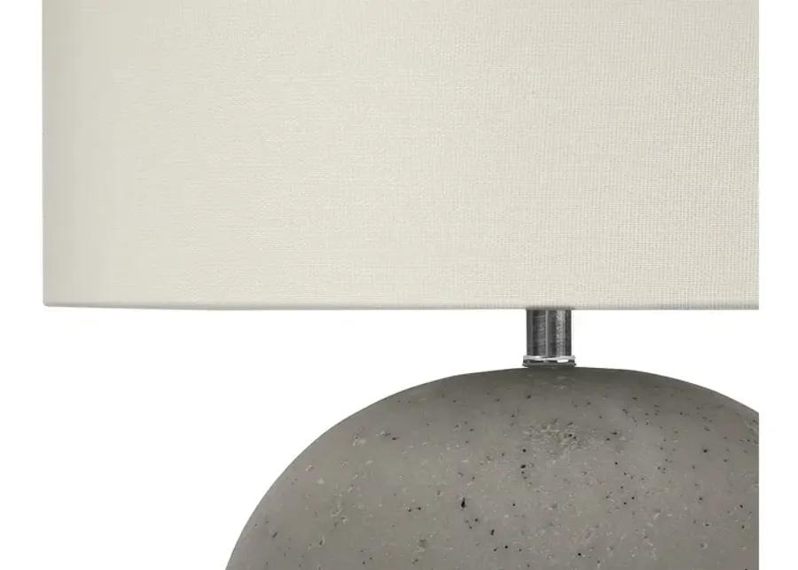 Grey Concrete Globe Table Lamp