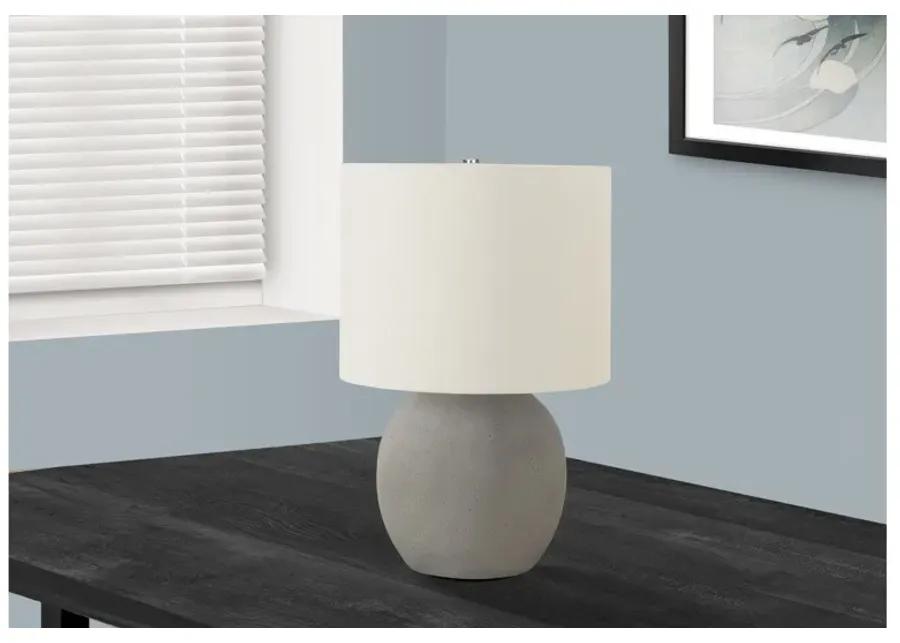 Grey Concrete Globe Table Lamp