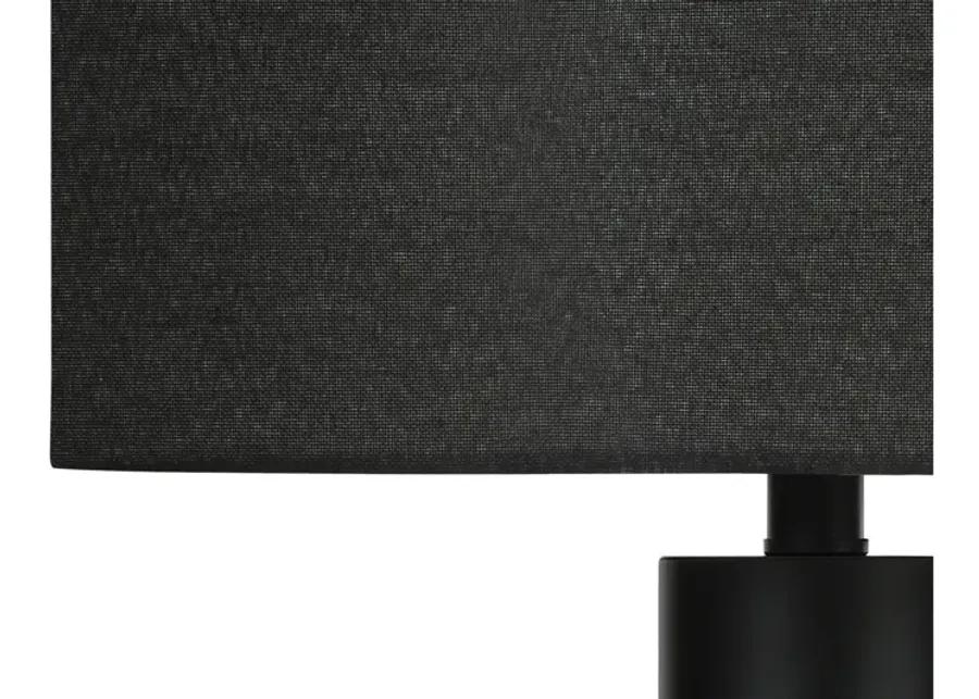 Black Metal Table Lamp with Black Shade