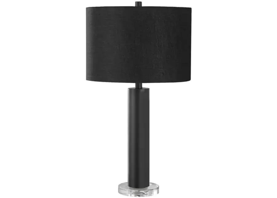 Black Metal Table Lamp with Black Shade