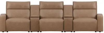 ModularTwo Brown 5-Piece Dual Power Reclining Sofa with Armless Chair