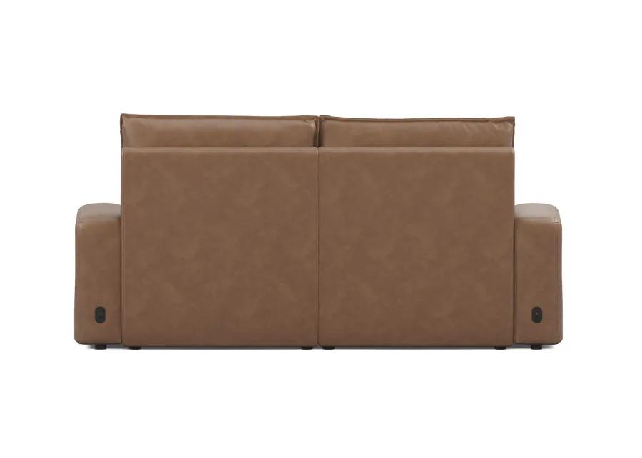 ModularTwo Brown Dual Power Reclining Loveseat