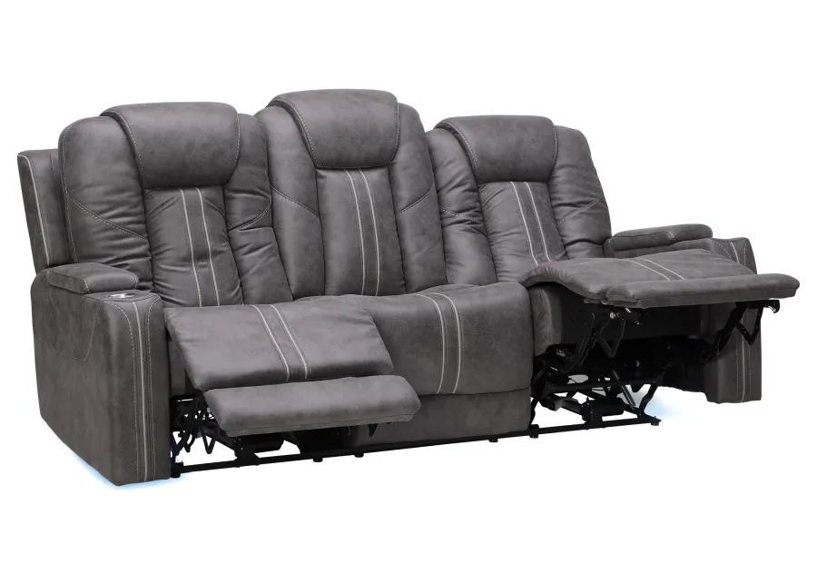 Maverick2 Grey Audio Triple Power Reclining Sofa