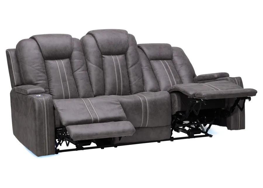 Maverick2 Grey Audio Triple Power Reclining Sofa