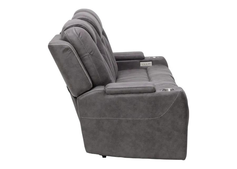 Maverick2 Grey Audio Triple Power Reclining Sofa