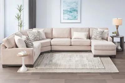 Hartley 4-Piece Sectional with Right Arm Facing Chaise by Jonathan Louis