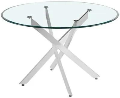 Rossi Round Table + 4 Dark Grey Chairs