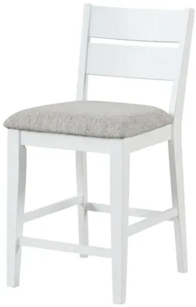 Cove White Counter Table + 4 Stools