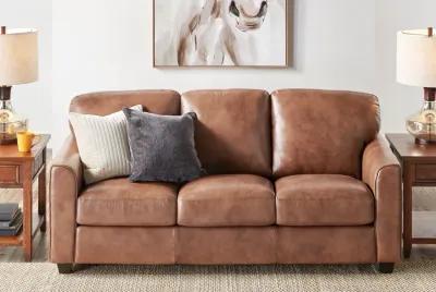 Wesley Brown Leather Queen Sleeper Sofa