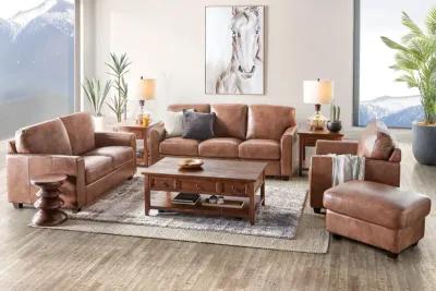 Wesley Brown Leather Queen Sleeper Sofa