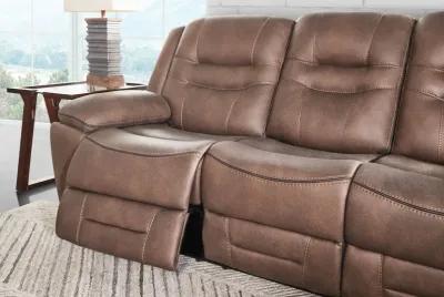 Rockford Brown Dual Power Reclining Sofa