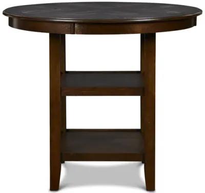 Gia Cherry Round Counter Table + 4 Stools