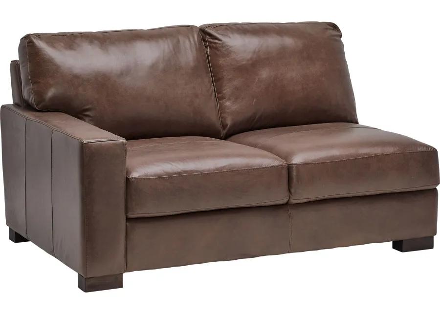 Miller Leather 4-Piece Sectional with Right Arm Facing Chaise