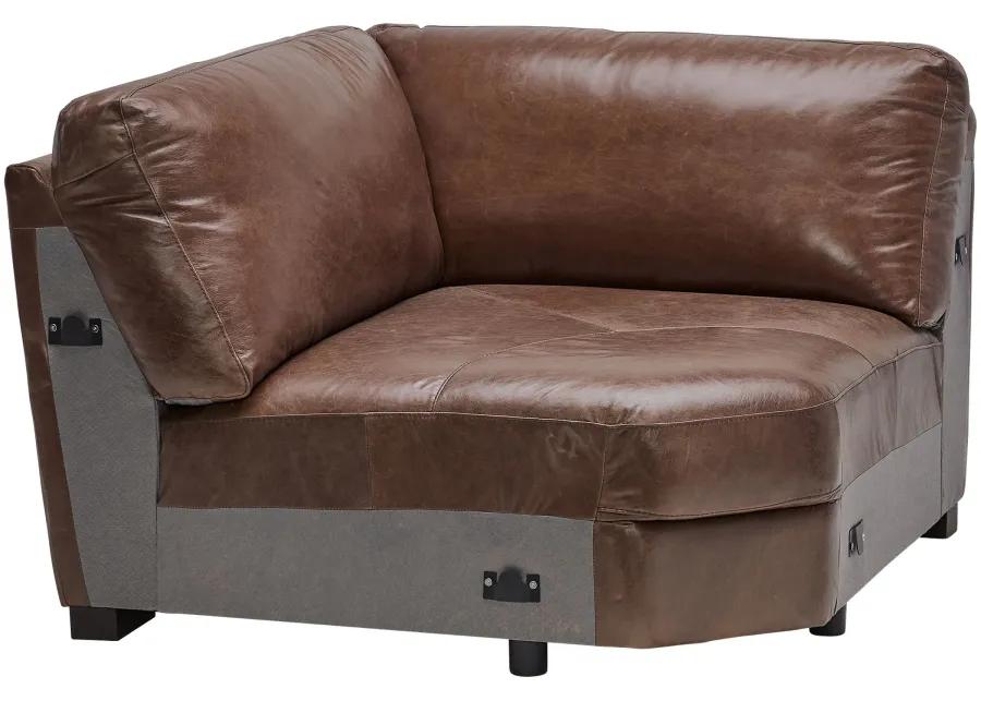 Miller Leather 4-Piece Sectional with Right Arm Facing Chaise