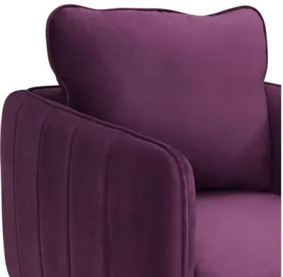 Rae Chair in Lavish Purple Velvet