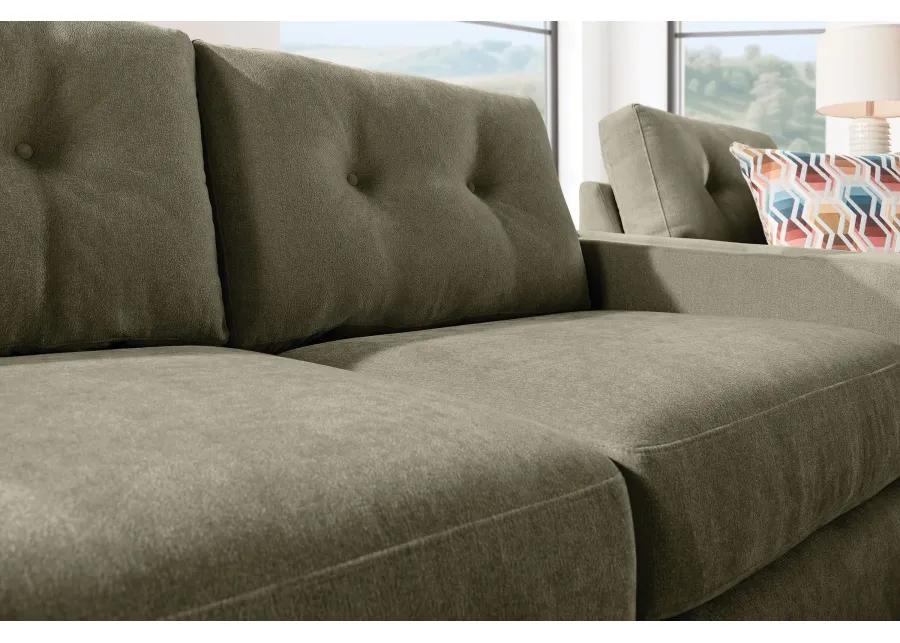 ModularOne Moss 3-Piece Sleeper Sofa with Left Arm Facing Chaise