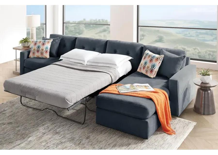 ModularOne Navy 3-Piece Sleeper Sofa with Right Arm Facing Chaise