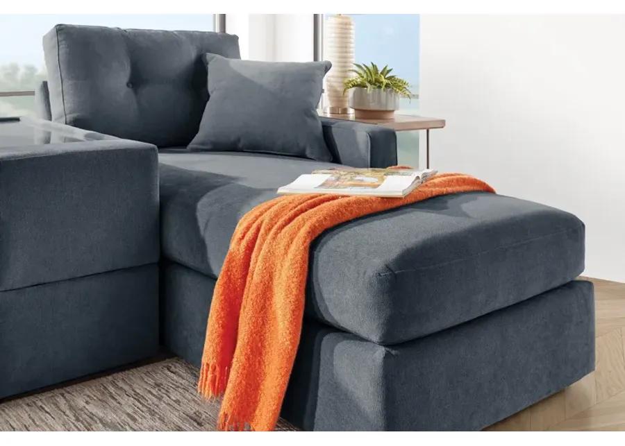 ModularOne Navy 3-Piece Sleeper Sofa with Right Arm Facing Chaise