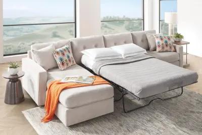 ModularOne Stone 3-Piece Sleeper Sofa with Left Arm Facing Chaise