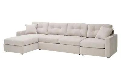 ModularOne Stone 3-Piece Sleeper Sofa with Left Arm Facing Chaise