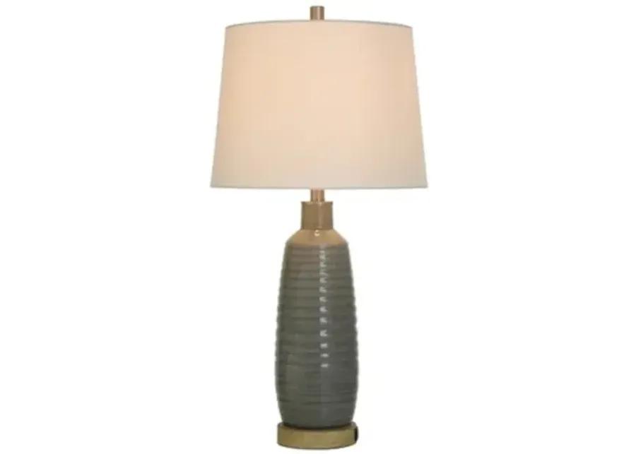 Gray Washed Table Lamp