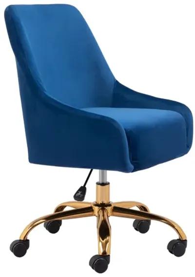 Madelaine Office Chair Navy Blue & Gold