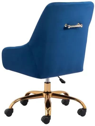 Madelaine Office Chair Navy Blue & Gold