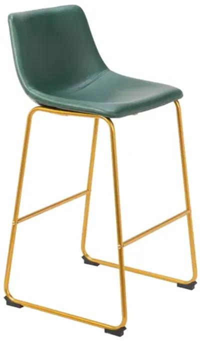 Augusta Barstool (Set of 2) Green & Gold