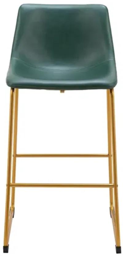 Augusta Barstool (Set of 2) Green & Gold