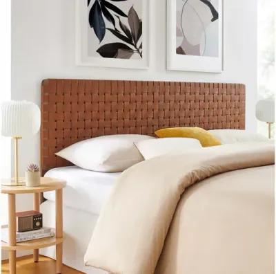 Sparta Weave Vegan Leather King Headboard