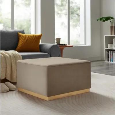 Tilden Large 28" Square Performance Velvet Upholstered Ottoman