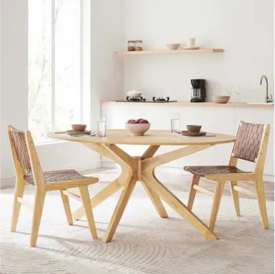 Crossroads 63" Oval Wood Dining Table