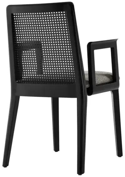 Monarch Wood and Rattan Dining Armchair