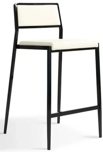 Gale Cream Performance Vegan Leather Stackable Stool - Set of 2