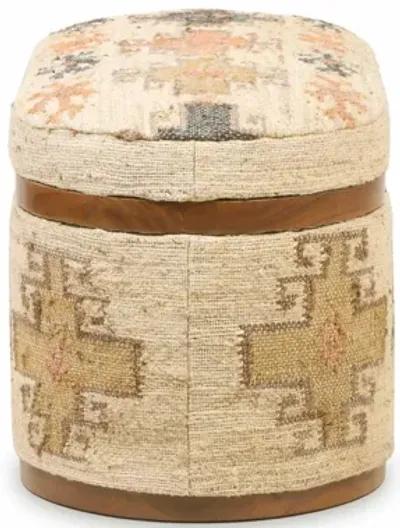 Olivier Cotton Oval Storage Ottoman