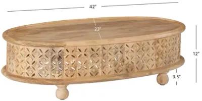 Imani Natural Oval Coffee Table