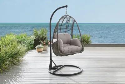 Hanging Basket Grey Patio Egg Chair