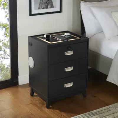 Razor Nightstand With Electronic Features - Black