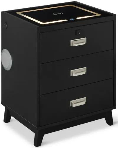 Razor Nightstand With Electronic Features - Black