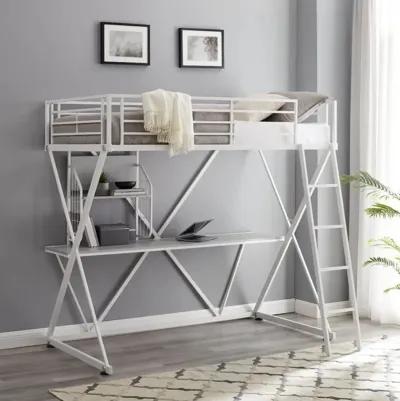 Curie Loft Bed - White