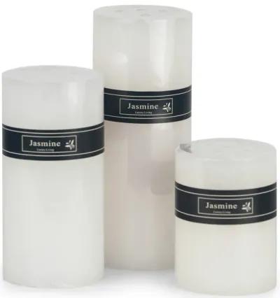 White Jasmine Frost Pillar Candle - Small