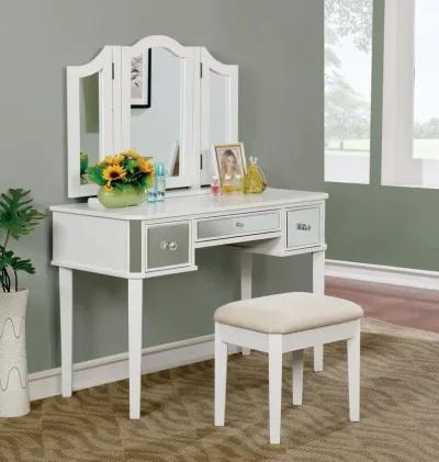 Frozen Vanity With Stool