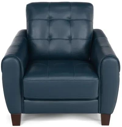 Madden Leather Chair - Blue