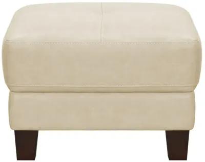 Madden Leather Ottoman - Butter